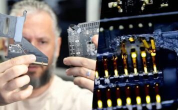 Эталонную видеокарту GeForce RTX 5090 FE лучше не разбирать. Оказалось, что внутренние разъёмы для соединения плат весьма хрупкие