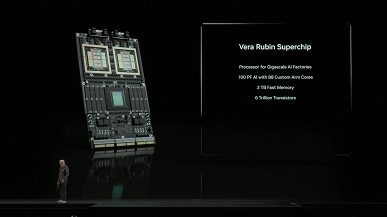 Nvidia представила Vera Rubin Superchip с 6 трлн транзисторов. Тут два GPU, 88-ядерный CPU и 586 ГБ памяти 3 872ca3d4276a11d53d654eb5d162f317