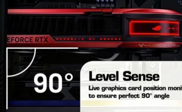 Видеокарты стали настолько тяжёлыми, что Asus решила наделить их функцией отслеживания угла провисания