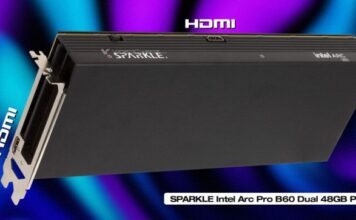 48 ГБ памяти, пассивный охладитель и «неправильно» расположенный разъём HDMI. Представлена видеокарта Sparkle Arc Pro B60 Dual Passive 4cd4a4c56ee6fd4da88402635f3520bf