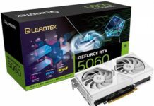 Белая видеокарта начального класса. Leadtek представила GeForce RTX 5060 Hurricane