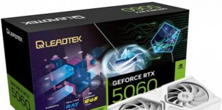 Белая видеокарта начального класса. Leadtek представила GeForce RTX 5060 Hurricane