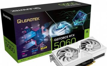Белая видеокарта начального класса. Leadtek представила GeForce RTX 5060 Hurricane