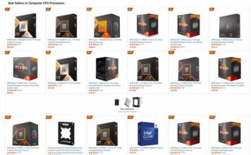 Процессоры Intel где-то в хвосте. AMD Ryzen занимают 14 первых строчек в рейтинге самых продаваемых CPU Amazon USA