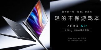Ноутбук Thunderobot ZERO Air предложит мощную платформу в тонком и лёгком корпусе