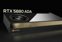 Nvidia представила видеокарту с 48 ГБ памяти и 1,1 PFLOPS тензорной производительности. Модель RTX 5880 Ada Generation основана на GPU AD102