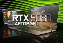 Тут прирост у новой GeForce ещё меньше. RTX 5080 Laptop опережает RTX 4080 Laptop всего на 16%