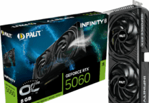 Palit представила GeForce RTX 5060 Infinity 2 OC: компактная двухвентиляторная видеокарта с заводским разгоном