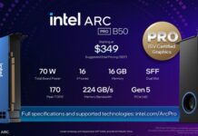 Intel сотворила удивительную видеокарту: 16 ГБ памяти, потребление 70 Вт и никакого дополнительного питания. Представлена Intel Arc Pro B50 за 350 долларов
