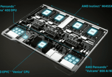 У Intel ничего подобного пока нет. AMD показала 2-нанометровые процессоры Epyc Venice с 256 ядрами и ускорители Instinct MI455X с 432 ГБ памяти